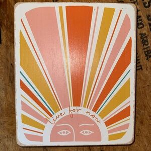 Sunburst Wall Art Decor - Pink, Orange, Yellow